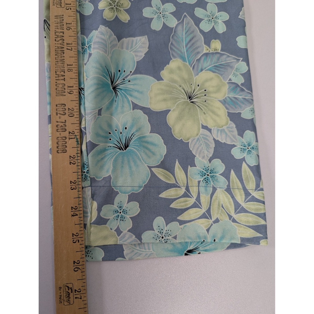 Tommy Bahama Pants Womens 6 Blue Green Floral 100% Silk Hawaiian Tropical Lounge - Picture 8 of 9